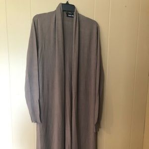 Fabrik maxi cardigan with fringe at the bottom